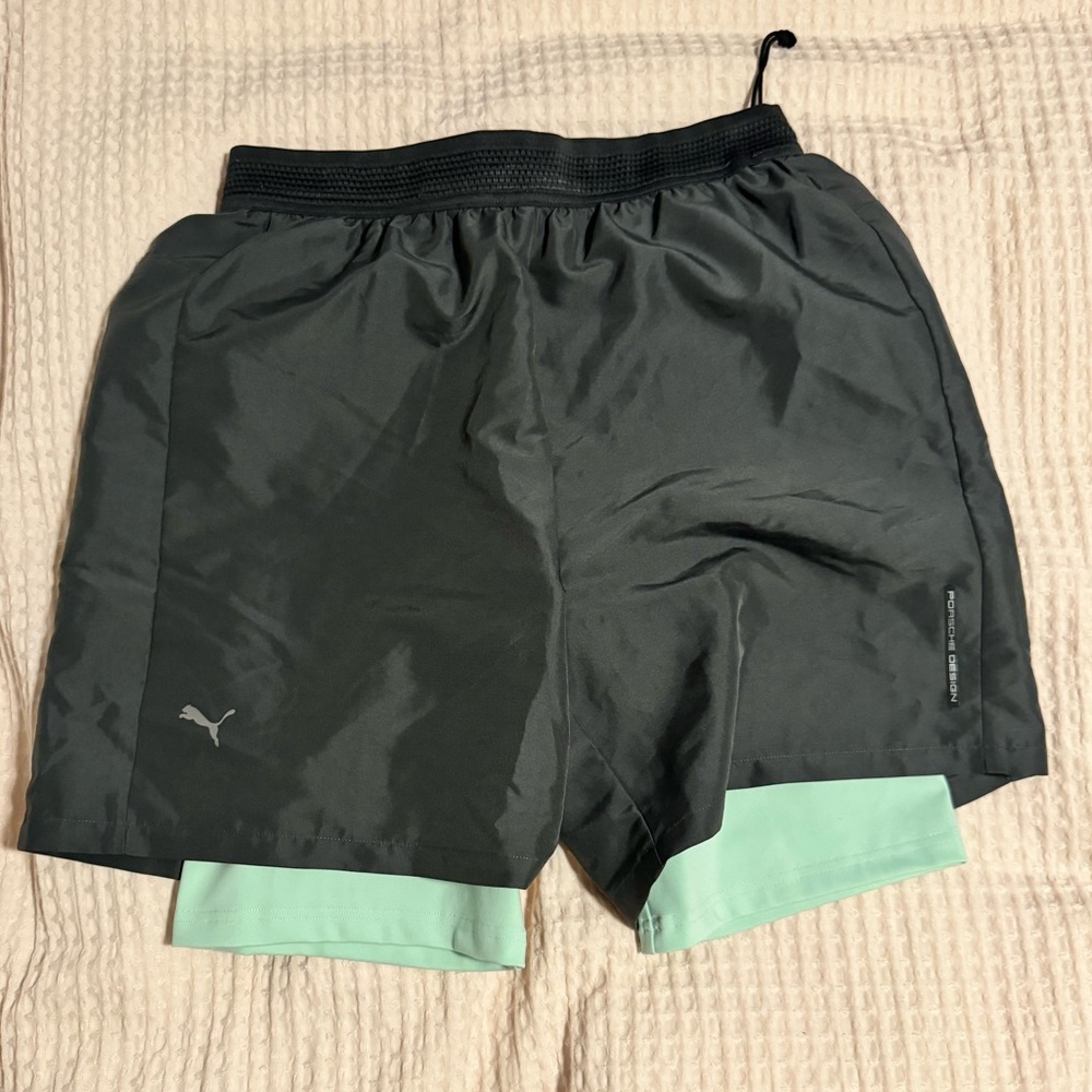 Licensed Porsche Design/ Puma lined shorts.